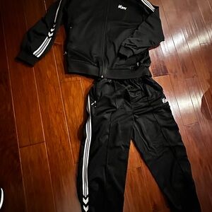 Pony Black Tracksuit with White Accents